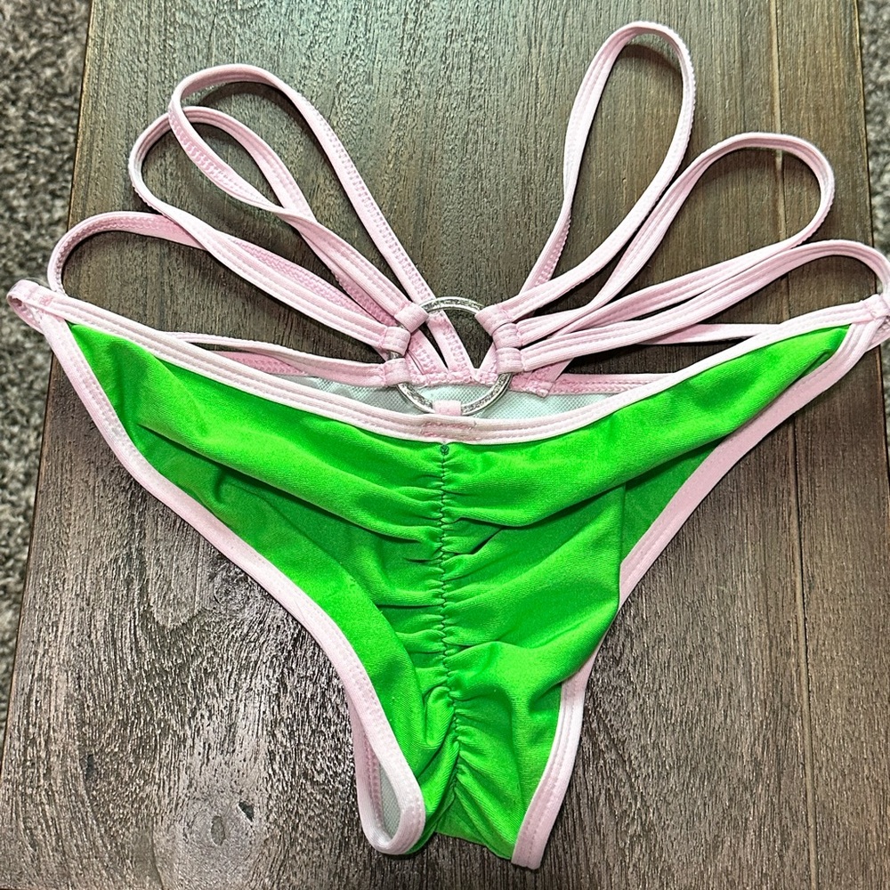 Pink/ Green Bikini Set - Picture 3 of 5